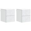 vidaXL Gabinete de Canto Montado na Parede 2 pcs Branco