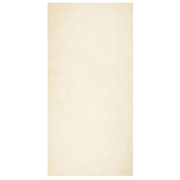 vidaXL Tapete pelo curto macio e lav&aacute;vel HUARTE 100x200 cm cor creme