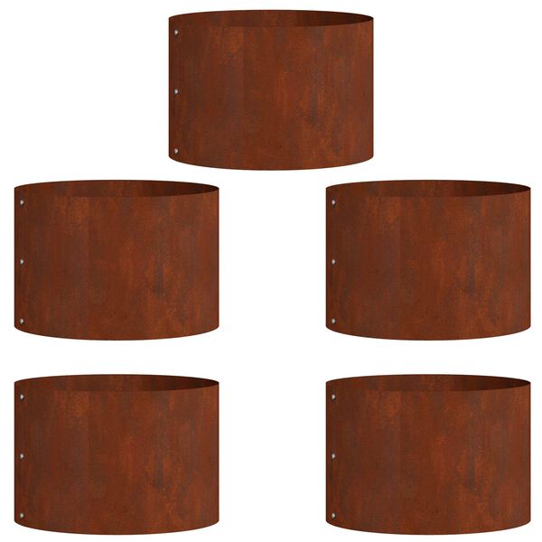 vidaXL Anel de Vaso 5 pcs Castanho 30 x 30 x 20 cm