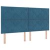 vidaXL Cama Box com colch&atilde;o Azul escuro 180 x 200 cm Veludo