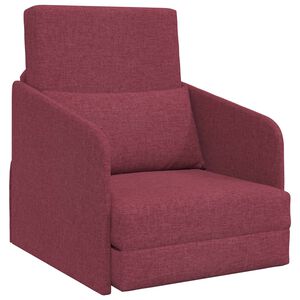 vidaXL Sof&aacute;-Cama Vinho Vermelho 65 x 80 x 83 cm tecido