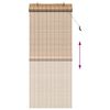 vidaXL Estores de rolo com cortinas Manual Natura 90 x 220 cm Bambu