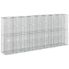 vidaXL Cama elevada de gabi&atilde;o 4 pcs Prateado 330 x 50 x 150 cm