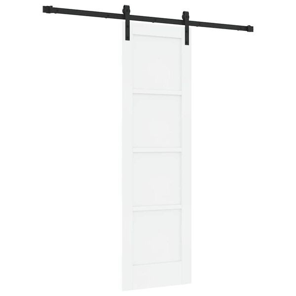 vidaXL Porta Deslizante Branco e Preto 61 x 198,5 cm