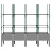 vidaXL Vaso/floreira jardim c/treli&ccedil;a 160x40x142,5cm PP cinzento-claro