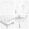 vidaXL Conjunto de Jantar para Jardim 7 pcs Branco Alum&iacute;nio