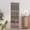 vidaXL Porta de interior 76x201,5 cm vidro ESG e alum&iacute;nio branco