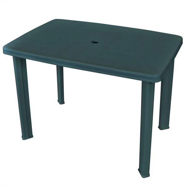 vidaXL Mesa de jardim 101x68x72 cm plástico verde