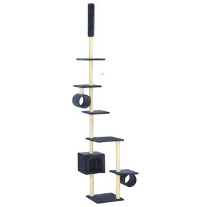 vidaXL &Aacute;rvore gatos c/ postes arranhadores sisal 260 cm azul escuro