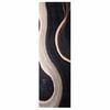 vidaXL Tapete de Cozinha Preto 150 x 45 cm Veludo