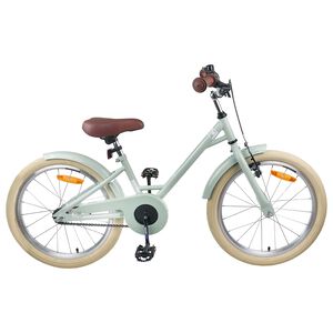 vidaXL Bicicleta Infantil 18 Polegadas para 5-7 anos Verde Claro