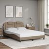 vidaXL Cama Viana com colch&atilde;o 140x200 cm couro artificial cappuccino
