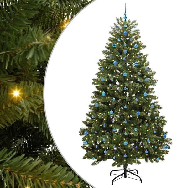 vidaXL &Aacute;rvore de Natal Artificial Verde 270 cm PVC e Metal