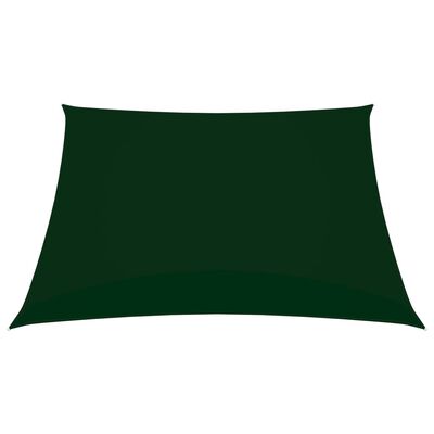 vidaXL Para-sol estilo vela tecido oxford quadrado 4x4 m verde-escuro