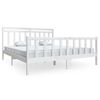 vidaXL Estrutura de cama super king 180x200 cm madeira maci&ccedil;a branco