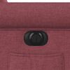 vidaXL Poltrona elétrica reclinável tecido vermelho tinto