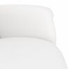 vidaXL Cadeira reclin&aacute;vel com apoio de p&eacute;s couro artificial branco