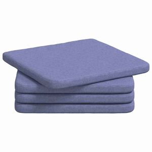 vidaXL Almofadas de Assento 4 pcs Azul Jeans 40 x 40 x 3 cm tecido