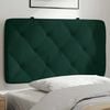 vidaXL Almofad&atilde;o de cabeceira 80 cm veludo verde-escuro