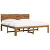 vidaXL Estrutura de Cama de Casal com Cabeceira ROSTOCK Natural