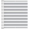 vidaXL Tela de Varanda Cinza Claro e Branco 110 x 1000 cm