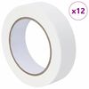 vidaXL Fitas de M&aacute;scara para Pintores 12 pcs Branco 30mm x 50m Papel