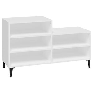 vidaXL Sapateira 102x36x60 cm derivados de madeira branco