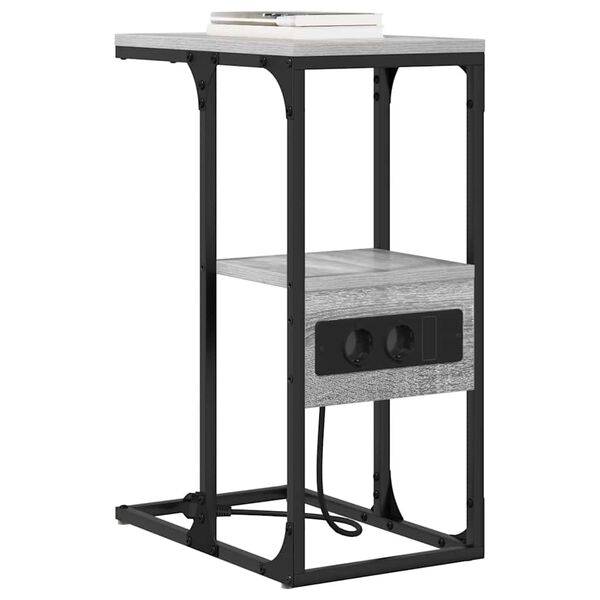 vidaXL Arm&aacute;rio de Cabeceira Sonoma cinzento 41.5 x 26 x 60.5 cm