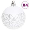 vidaXL 70 pcs conjunto de enfeites de Natal prateado e branco