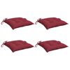 vidaXL Almofad&otilde;es de cadeira 4 pcs tecido oxford vermelho tinto