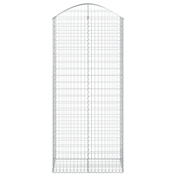 vidaXL Cesto gabi&atilde;o arqueado 100x50x220/240 cm ferro galvanizado