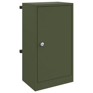 vidaXL caixa de correio com porta Verde-oliva 30 x 20 x 55 cm A&ccedil;o