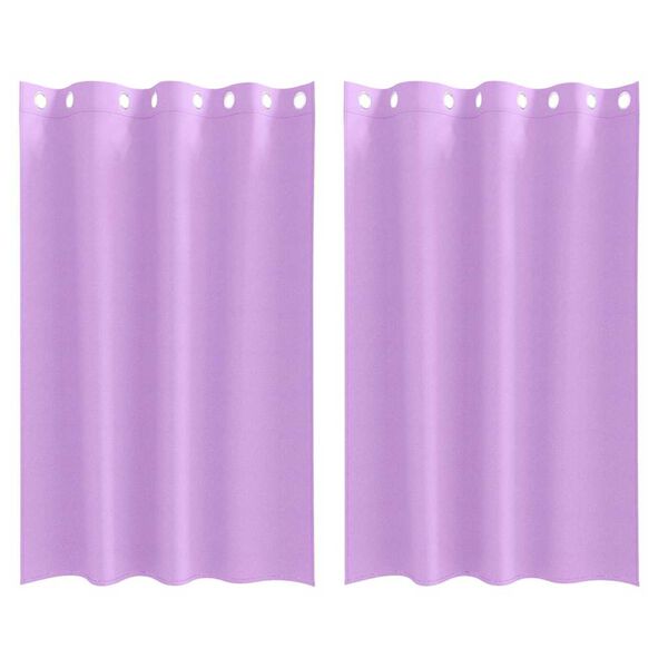 vidaXL Cortinas Blackout com Argolas 2 pcs Roxo 175 x 140 cm Poli&eacute;ster