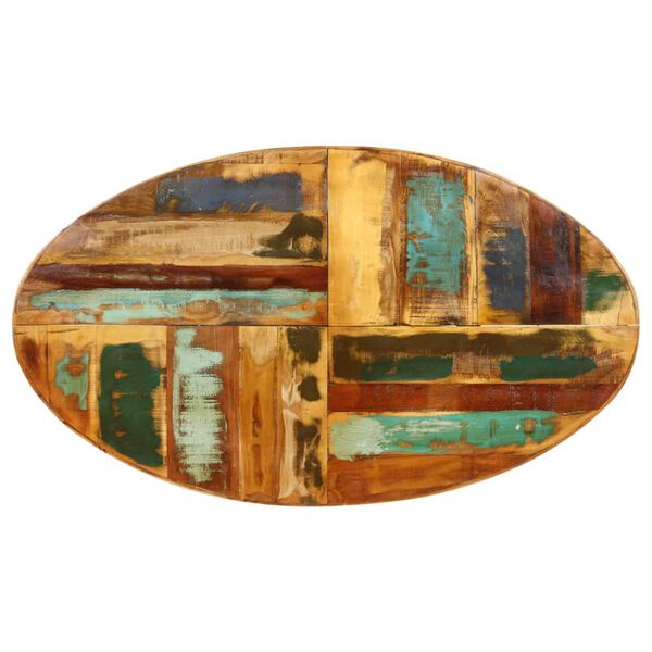 vidaXL Mesa de jantar 140x80x75 cm madeira recuperada maciça