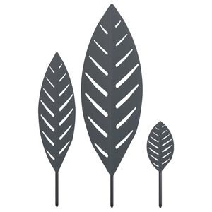 vidaXL Estaca de Jardim 3 unid. 116,5 x 35 x 3 cm Antracite A&ccedil;o