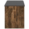 vidaXL Banco de Hall com almofada Carvalho Fumado 83 x 38 x 45 cm