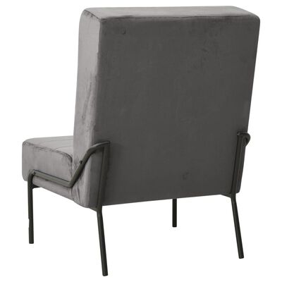vidaXL Cadeira de descanso 65x79x87 cm veludo cinzento-escuro