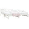 vidaXL Estrutura sof&aacute;-cama de puxar 2x(90x190) cm pinho maci&ccedil;o branco