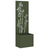 vidaXL Tela de Privacidade para Jardim Floral Verde-oliva 50 x 150 cm