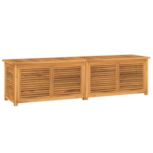 vidaXL Caixa de arruma&ccedil;&atilde;o para jardim com saco 200x50x55cm teca maci&ccedil;a