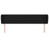 vidaXL Cabeceira de cama c/ abas tecido 163x23x78/88 cm preto