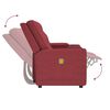 vidaXL Poltrona massagem 2 lug. reclin. c/ suporte copo vermelho-tinto