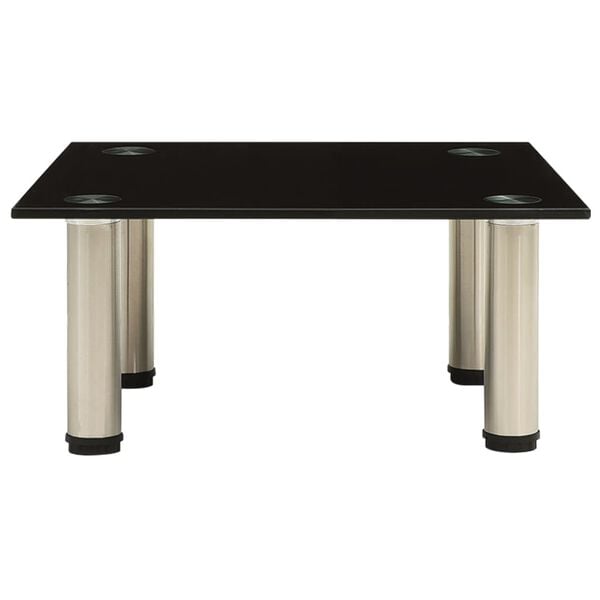 vidaXL Móvel de TV 40x35x17 cm vidro temperado preto