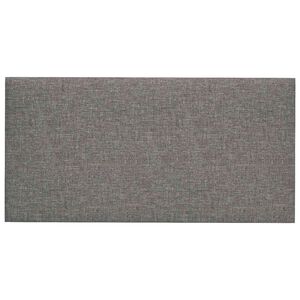 vidaXL Cabeceira de Parede 12 unid. 60 x 30 cm Cinzento-claro tecido