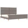 vidaXL Estrutura da Cama Cinzento-acastanhado 200 x 200 cm tecido