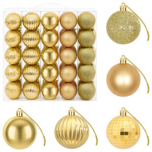 vidaXL Conjunto de Bolas de Natal 75 unid. Ouro 6 cm Poliestireno