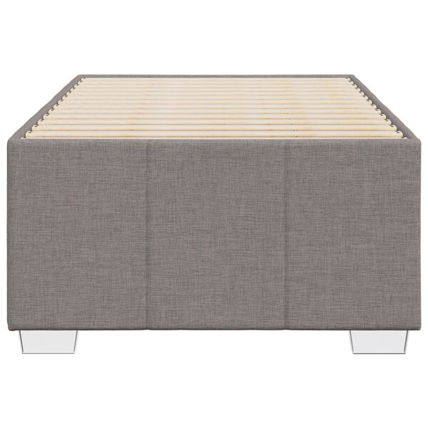 vidaXL Estrutura de cama sem colch&atilde;o 90x190 cm tecido cinzento