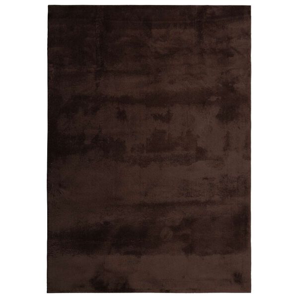 vidaXL Tapetes de &aacute;rea HUARTE Castanho 170 x 120 cm Poli&eacute;ster