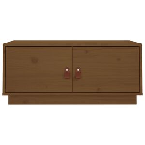vidaXL Mesa de centro 80x50x35 cm pinho maci&ccedil;o castanho mel