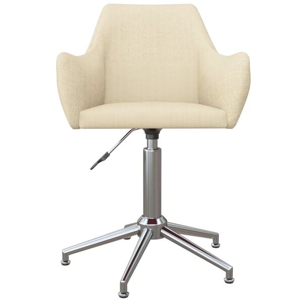 vidaXL Cadeiras de jantar girat&oacute;rias 6 pcs tecido cor creme